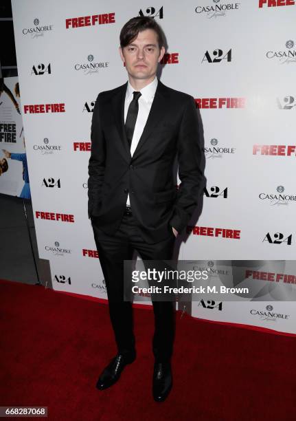Actor Sam Riley attends the premiere of A24's "Free Fire" at ArcLight Hollywood on April 13, 2017 in Hollywood, California.