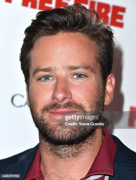 Armie Hammer arrive at the Premiere Of A24's "Free Fire" at ArcLight Hollywood on April 13, 2017 in Hollywood, California.