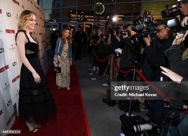 Actor Brie Larson attends The Los Angeles Premiere Of "Free Fire" Presented By Casa Noble Tequila on April 13, 2017 in Los Angeles, California.