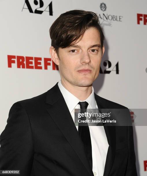 Actor Sam Riley attends the premiere of "Free Fire" at ArcLight Hollywood on April 13, 2017 in Hollywood, California.