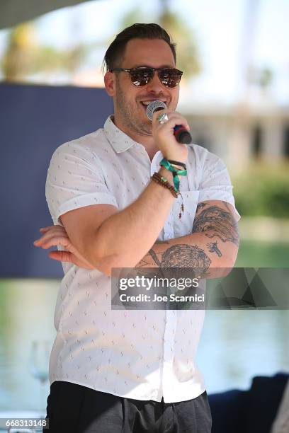 Justin Giangrande speaks onstage during the KALEIDOSCOPE: LAWN TALKS presented by Delta Air Lines & Cannabinoid Water on April 13, 2017 in La Quinta,...