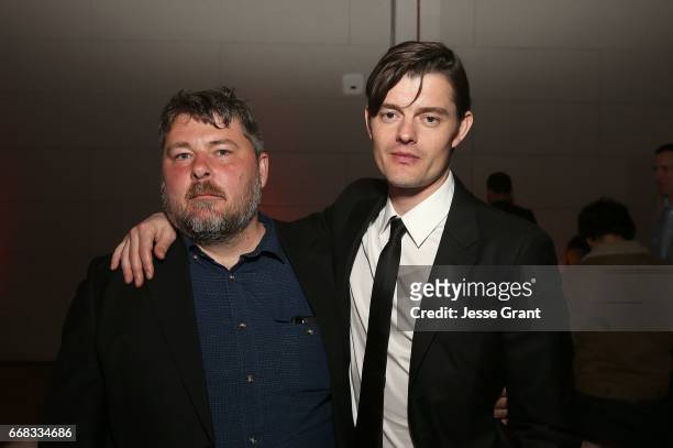 Director Ben Wheatley and actor Sam Riley attend the premiere of A24's "Free Fire" after party on April 13, 2017 in Los Angeles, California.