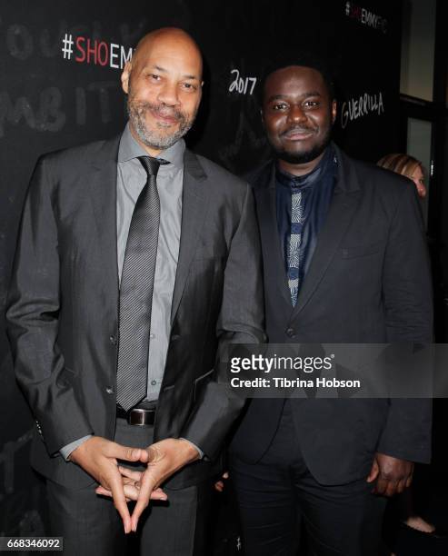 John Ridley and Babou Ceesay attend Showtime's 'Guerrilla' FYC Event at The WGA Theater on April 13, 2017 in Beverly Hills, California.