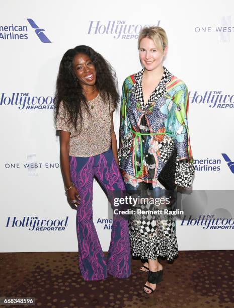 Nneya Richards and Sofie Elgort attend The Hollywood Reporter's 35 Most Powerful People In Media 2017 at The Pool on April 13, 2017 in New York City.