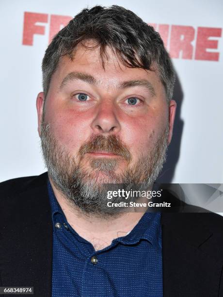 Director/writer Ben Wheatley arrive at the Premiere Of A24's "Free Fire" at ArcLight Hollywood on April 13, 2017 in Hollywood, California.