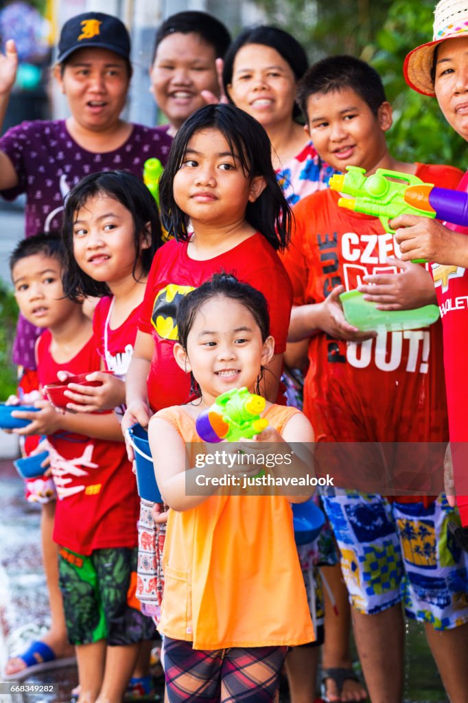 Thai children and women at Songkran