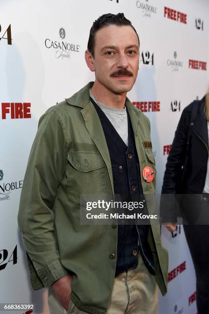 Actor Enzo Cilenti attends The Los Angeles Premiere Of "Free Fire" Presented By Casa Noble Tequila on April 13, 2017 in Los Angeles, California.