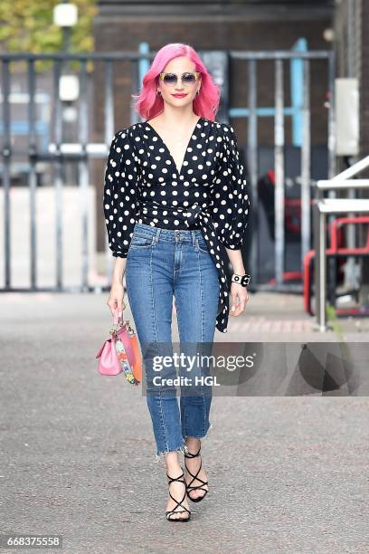 Pixie Lott seen at the ITV Studios on April 14, 2017 in London, England.