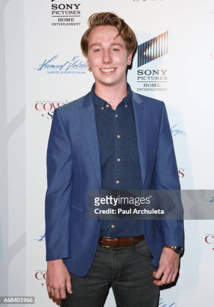Actor Kai Schulz attends the premiere of "A Cowgirl's Story" at Pacific Theatres at The Grove on April 13, 2017 in Los Angeles, California.
