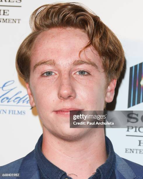 Actor Kai Schulz attends the premiere of "A Cowgirl's Story" at Pacific Theatres at The Grove on April 13, 2017 in Los Angeles, California.