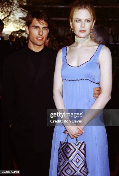 Actor Tom Cruise and actress Nicole Kidman attend the 68th Annual Academy Awards on March 25, 1996 at the Dorothy Chandler Pavilion, Los Angeles...