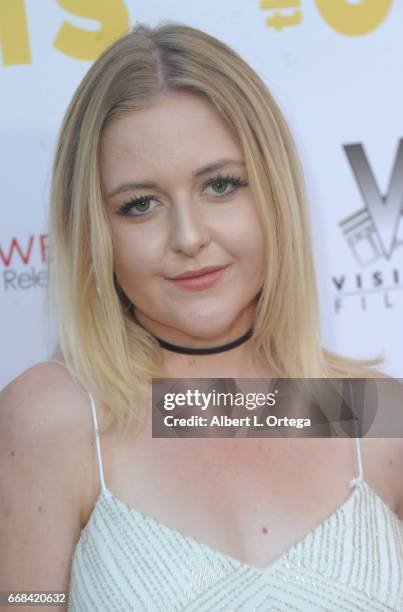 Singer/actress Mahkenna arrives for the Premiere Of Swen Group's "The Outcasts" held at Landmark Regent on April 13, 2017 in Los Angeles, California.