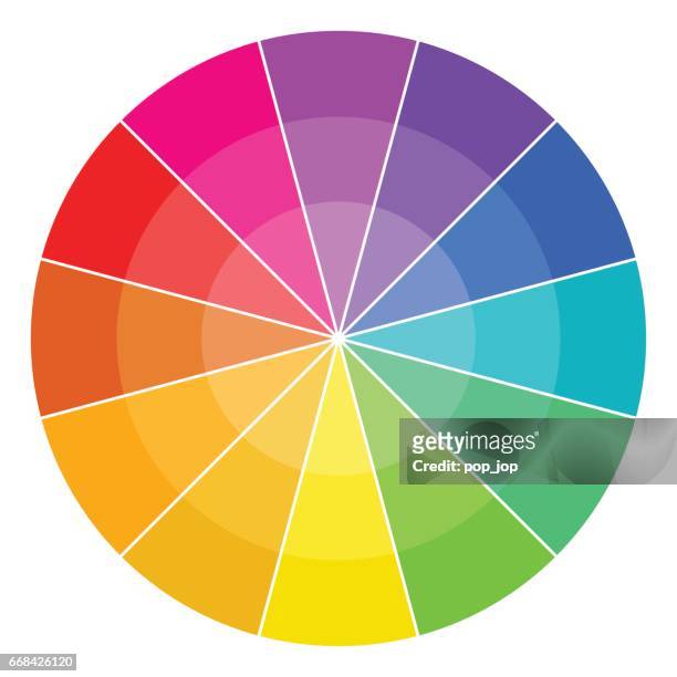 color wheel - illustration - calibration stock illustrations