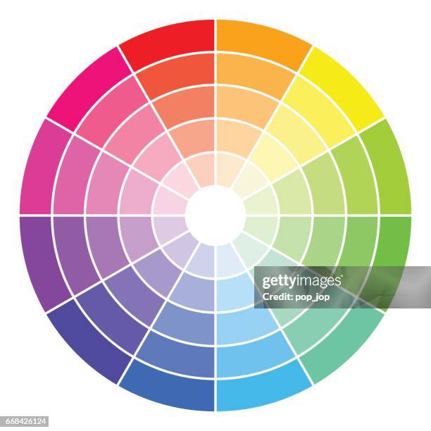 color wheel - illustration - colour chart wheel stock illustrations