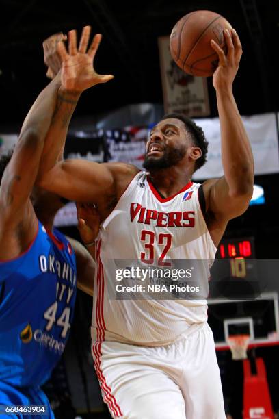 April 13: Joshua Smith of the Rio Grande Valley Vipers shoots the ball against the Oklahoma City Blue during the first game of the Western Conference...