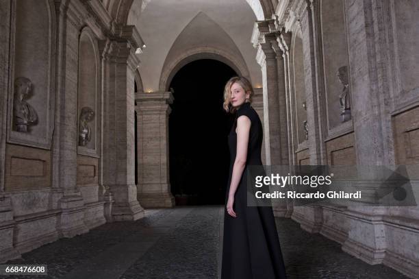 April 05: Actress Alba Rohrwacher is photographed for Self Assignment on April 05, 2017 in Rome, Italy.