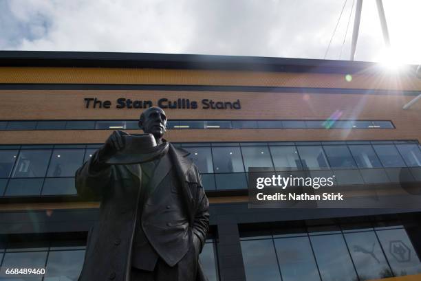 Statue of Stan Cullis before the Sky Bet Championship match between Wolverhampton Wanderers and Brighton & Hove Albion at Molineux Stadium on April...