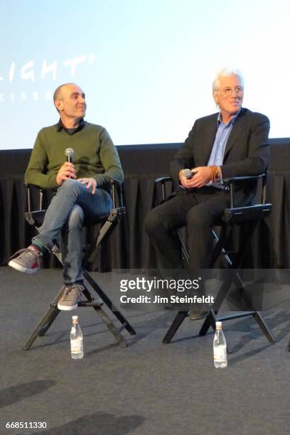 Richard Gere and director Jospeh Cedar at the screening of the film Norman at the ArcLight cinemas in Sherman Oaks, California on April 4, 2017.