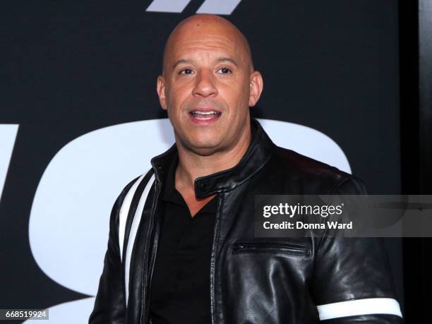 Vin Diesel attends "The Fate of The Furious" New York Premiere at Radio City Music Hall on April 8, 2017 in New York City.