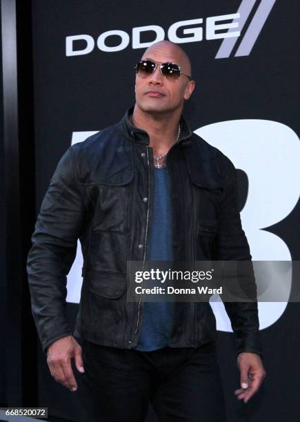 Dwayne "The Rock" Johnson attends "The Fate of The Furious" New York Premiere at Radio City Music Hall on April 8, 2017 in New York City.