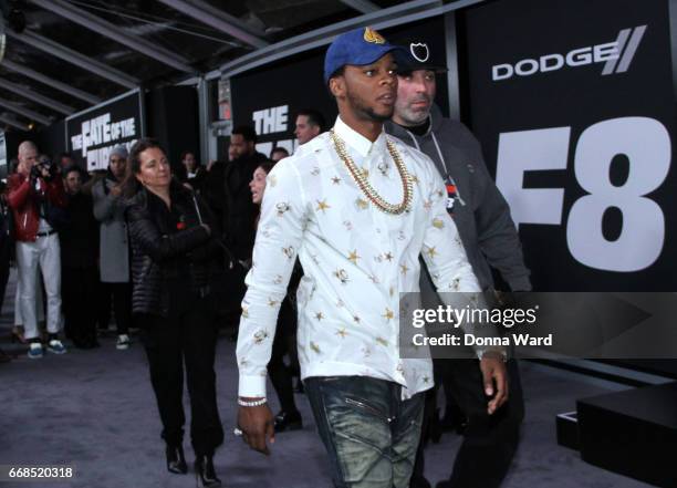 Papoose attends "The Fate of The Furious" New York Premiere at Radio City Music Hall on April 8, 2017 in New York City.