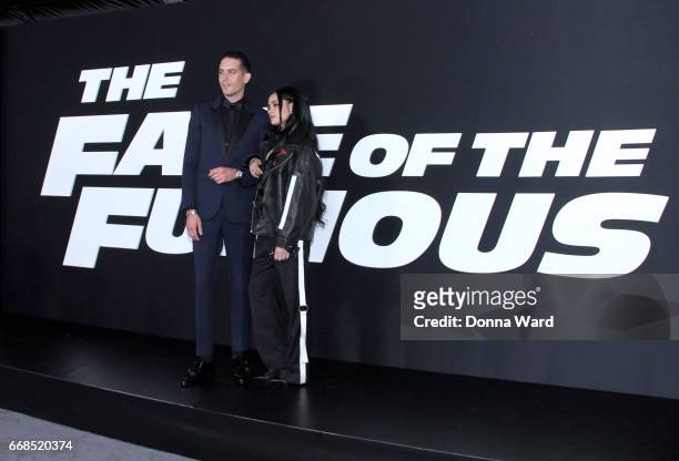 Eazy and Kehlani attend "The Fate of The Furious" New York Premiere at Radio City Music Hall on April 8, 2017 in New York City.