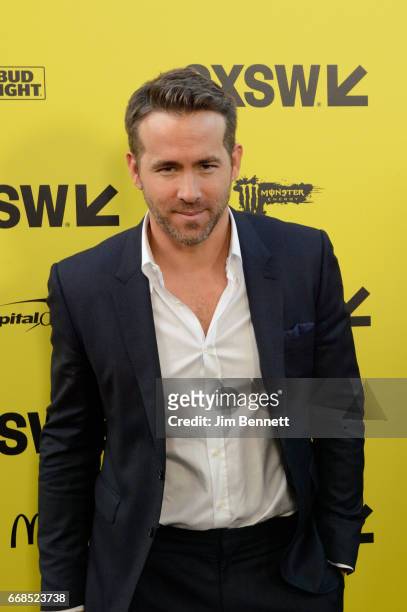 Ryan Reynolds walks the red carpet at the world premiere of Life during the SxSW Film Festival at the ZACH Theater on March 18, 2017 in Austin, Texas.