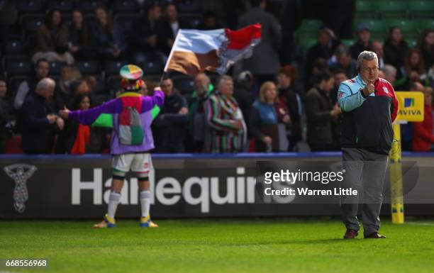 Director of Rugby and coach of Harlequins John Kingston looks on ahead of the Aviva Premiership match between Harlequins and Exeter Chiefs at...