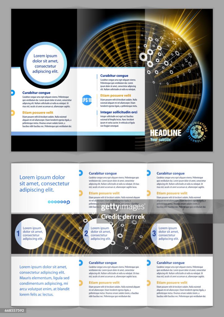 Generic Leaflet Example Leaflet Design Example Global Communications High-Res Vector Graphic ...