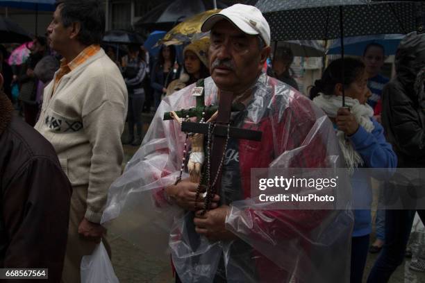 Pilgrimages and processions are still an essential part of Holy Week in Bogota, Colombia, on 14 April, 2017. Commercial exploits of the Catholic...