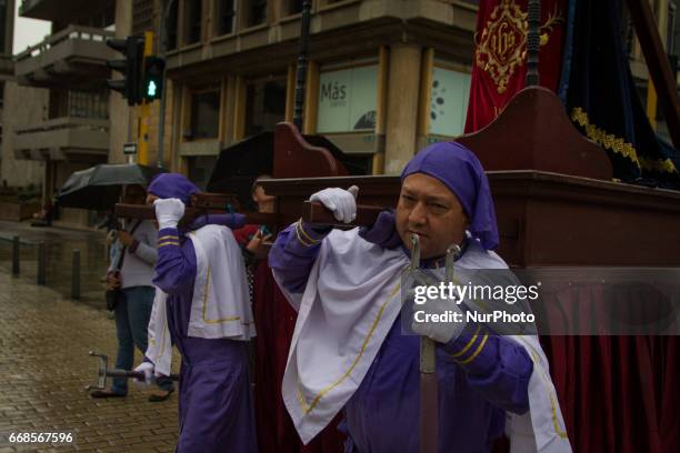 Pilgrimages and processions are still an essential part of Holy Week in Bogota, Colombia, on 14 April, 2017. Commercial exploits of the Catholic...