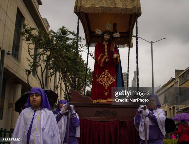 Pilgrimages and processions are still an essential part of Holy Week in Bogota, Colombia, on 14 April, 2017. Commercial exploits of the Catholic...