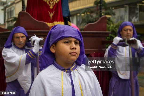 Pilgrimages and processions are still an essential part of Holy Week in Bogota, Colombia, on 14 April, 2017. Commercial exploits of the Catholic...