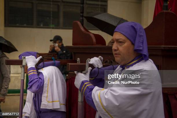 Pilgrimages and processions are still an essential part of Holy Week in Bogota, Colombia, on 14 April, 2017. Commercial exploits of the Catholic...