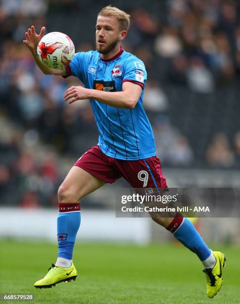 Paddy Madden of Scunthorpe United during the Sky Bet League One match between MK Dons and Scunthorpe United at StadiumMK on April 14, 2017 in Milton...