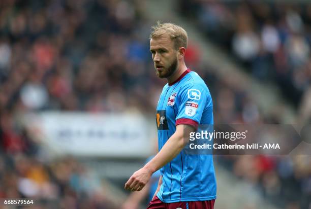 Paddy Madden of Scunthorpe United during the Sky Bet League One match between MK Dons and Scunthorpe United at StadiumMK on April 14, 2017 in Milton...