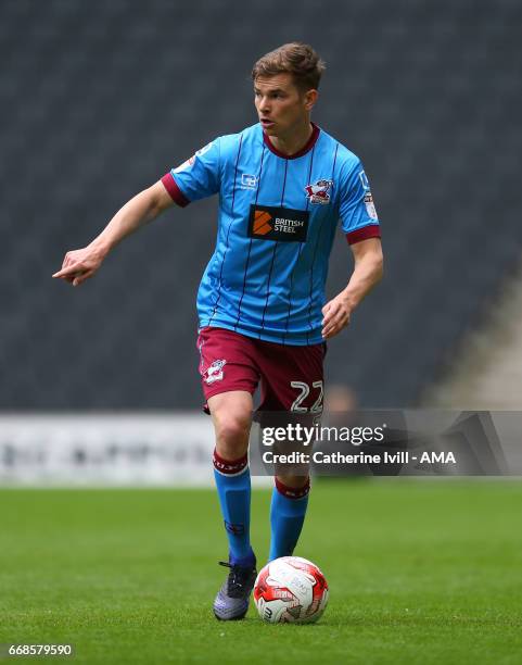 Conor Townsend of Scunthorpe United during the Sky Bet League One match between MK Dons and Scunthorpe United at StadiumMK on April 14, 2017 in...
