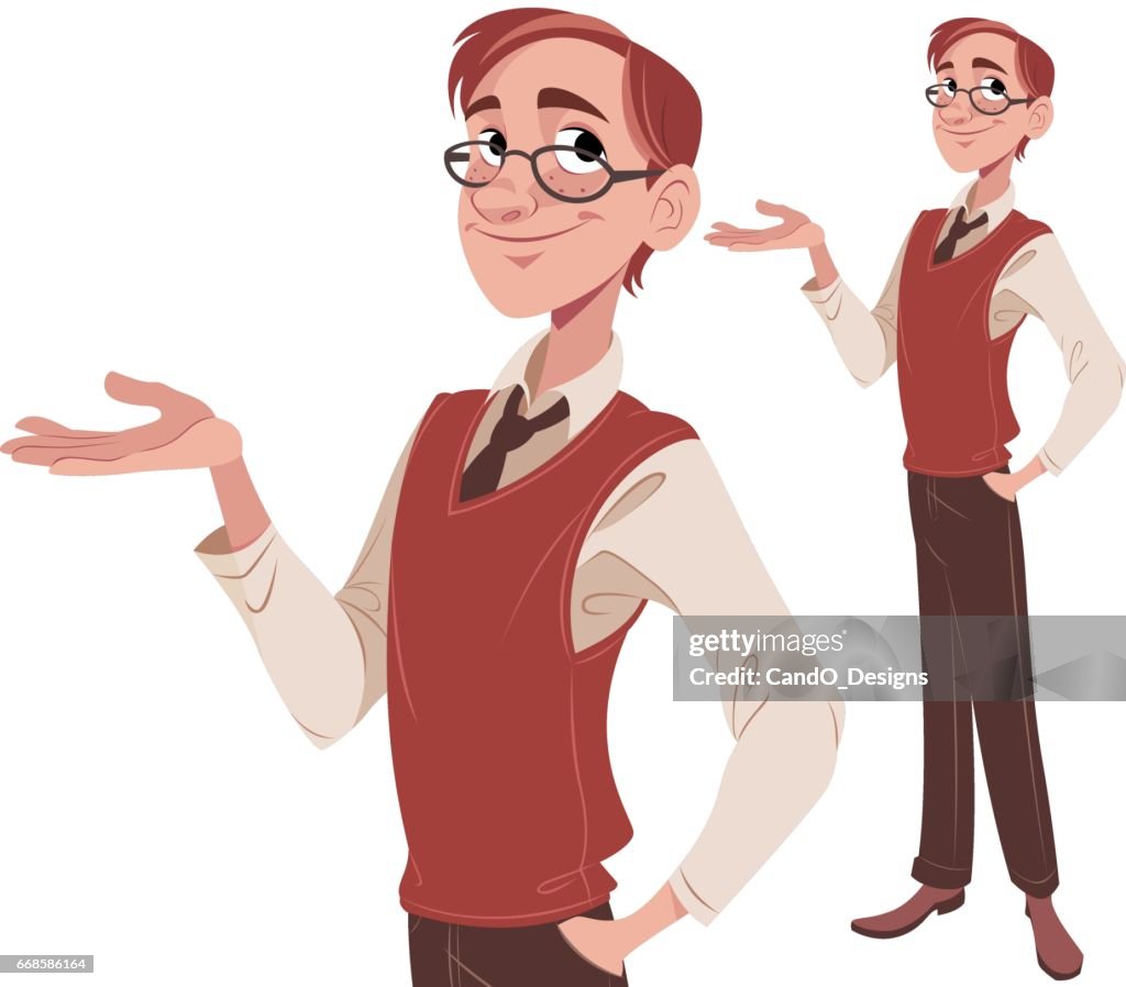 Nerdy Guy Presenting
