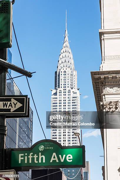 chrysler building, 5th avenue, new york, usa - fifth avenue stock pictures, royalty-free photos & images