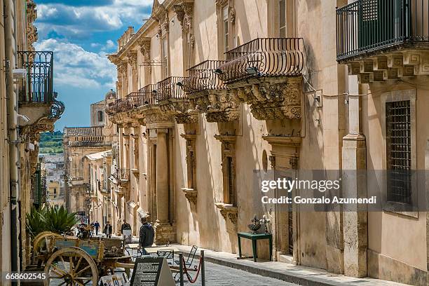 palazzo nicolaci di villadorata in noto - sicily italy stock pictures, royalty-free photos & images