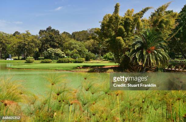 General view showing the 9th hole during day 2 of the Trophee Hassan II at Royal Golf Dar Es Salam on April 14, 2017 in Rabat, Morocco.