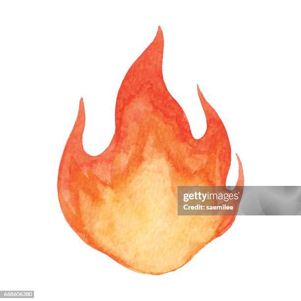 watercolor flame - fire watercolor stock illustrations