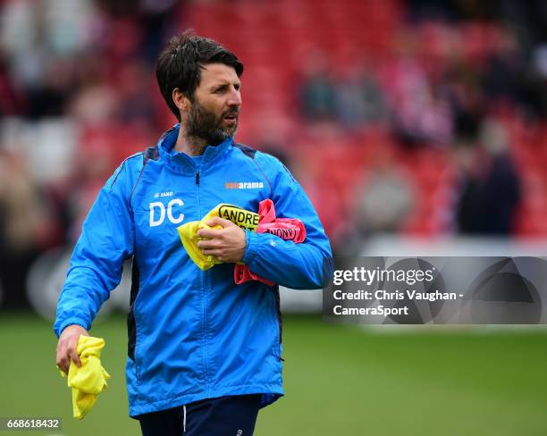 Lincoln City manager Danny Cowley during the pre-match warm-up prior to the Vanarama National League match between Lincoln City and Torquay United at...