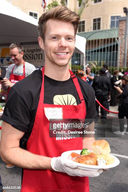 Brian Dare attends Los Angeles Mission's Easter Celebration at Los Angeles Mission on April 14, 2017 in Los Angeles, California.