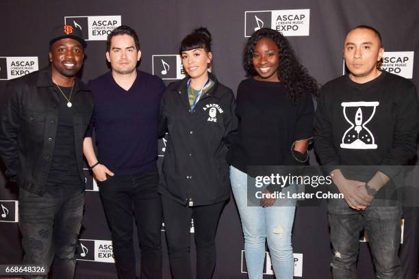 Def Jam SVP, A&R Ernesto "Tuo" Clark, GRID CEO Bryan Patrick Franklin, BMG Music Publisher Jennifer Goicoechea, Nixon Peabody LLP Attorney Carron...