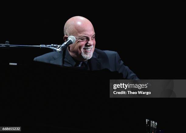 Billy Joel In Concert - New York, New York at Madison Square Garden on April 14, 2017 in New York City.