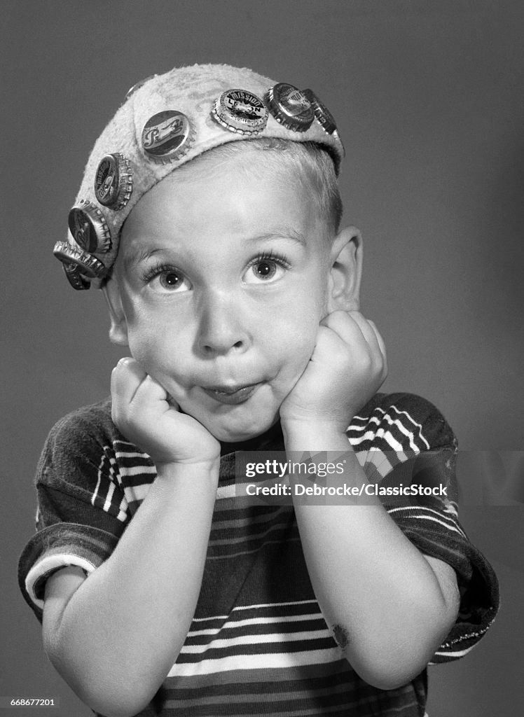 1950s PORTRAIT OF BOY...