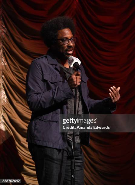Comedian and talk show host W. Kamau Bell attends the Film Independent at LACMA special screening and Q&A of "United Shades Of America" at the Bing...