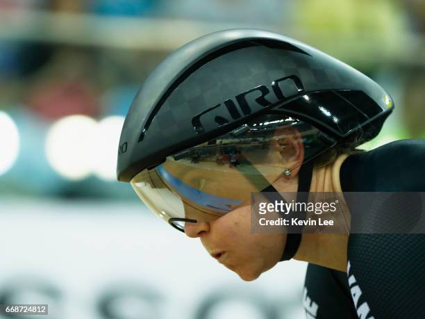 Jaime Nielsen of New Zealand competes in Women's Individual Pusuit Qualifying on Day 4 in 2017 UCI Track Cycling World Championships at Hong Kong...