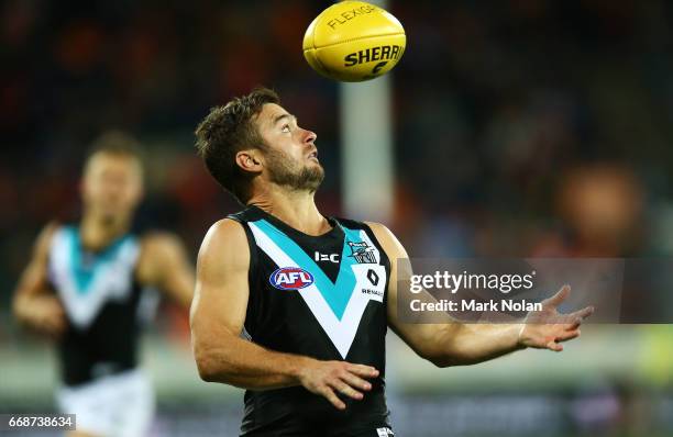 Sam Gray of the Power in action during the round four AFL match between the Greater Western Sydney Giants and the Port Adelaide Power at UNSW...